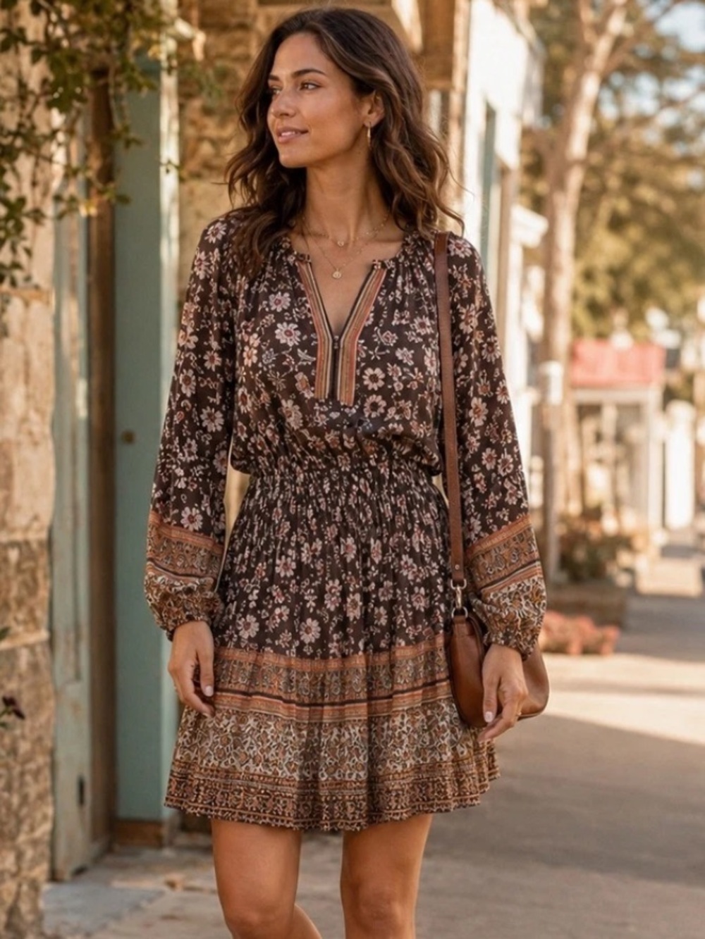 Anthropologie Current Air Floral Paisley Alyce Mini Dress Size M